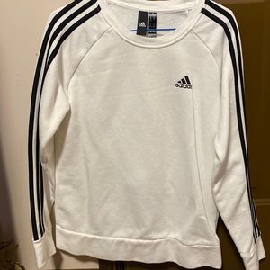 Adidas White Crewneck